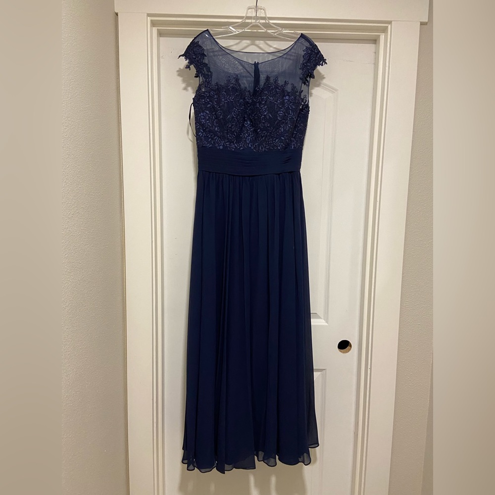 Beautiful Lace Detail Structured anodice Evening Gown